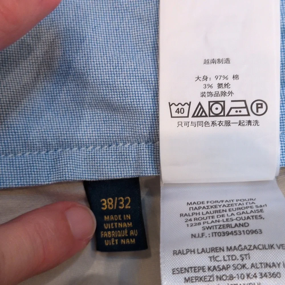Polo Ralph Lauren Stretch Straight Fit Men's Polo Chino Pants Size 38/32